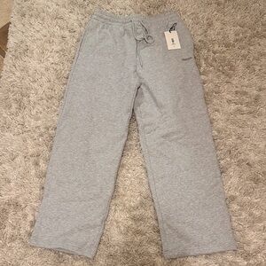 Aritzia Heather Chrome Wide Leg Sweatpants